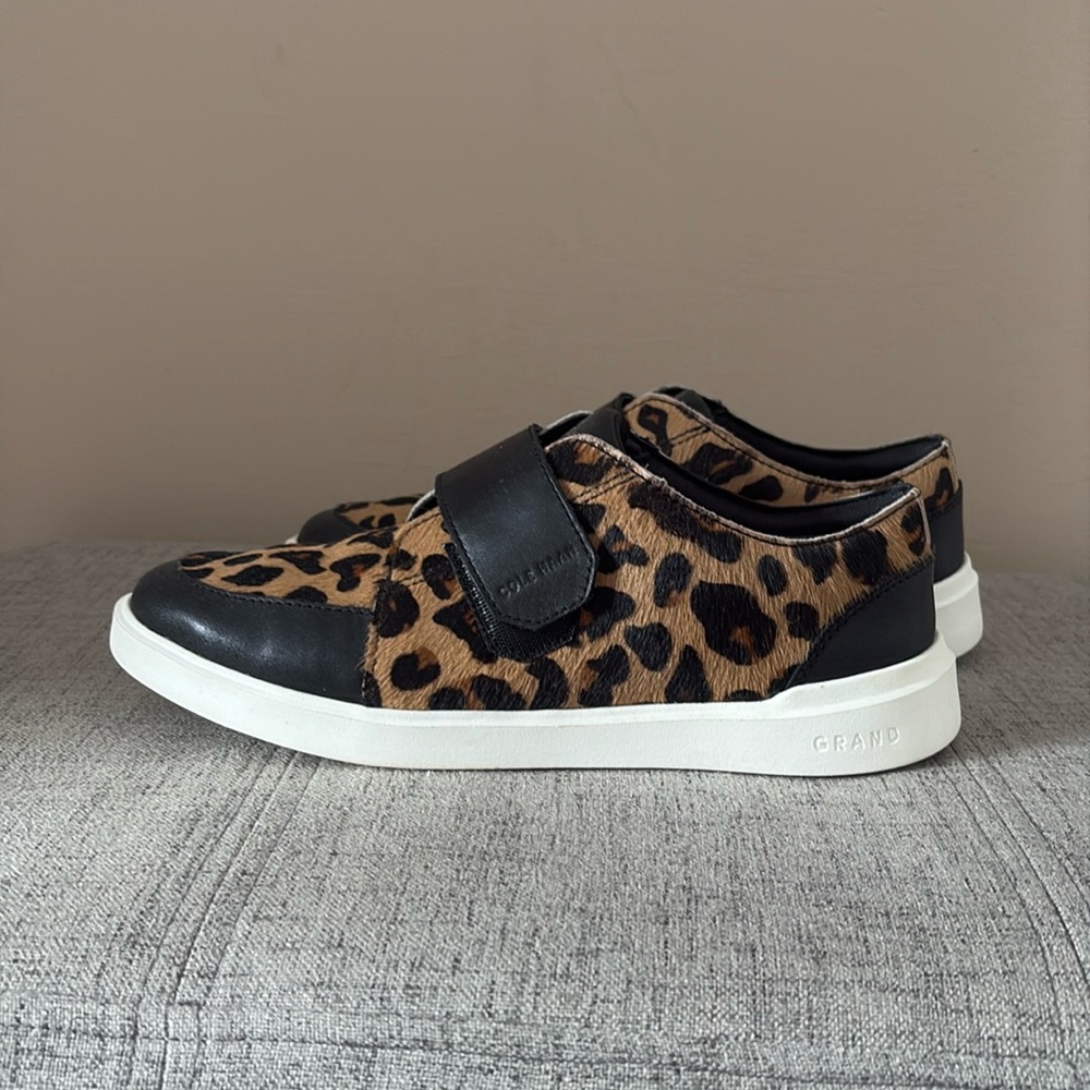 Cole Haan Leopard Grand Slides